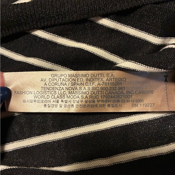 MASSIMO DUTTI Jumper Size Small Relaxed Fit Striped Blouse Nautical Designer - Picture 6 of 9